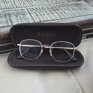 Gucci Gold and Black Eyeglasses